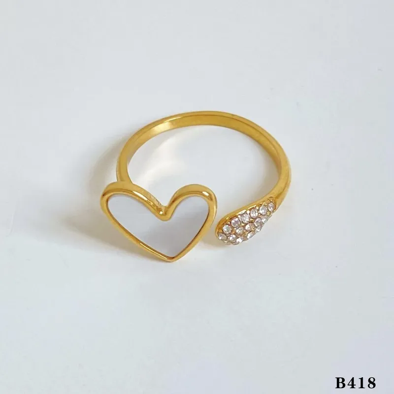 Bague 'Coeur blanc"