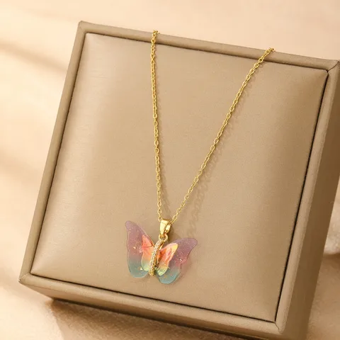 Collier "Rainbow butterfly"