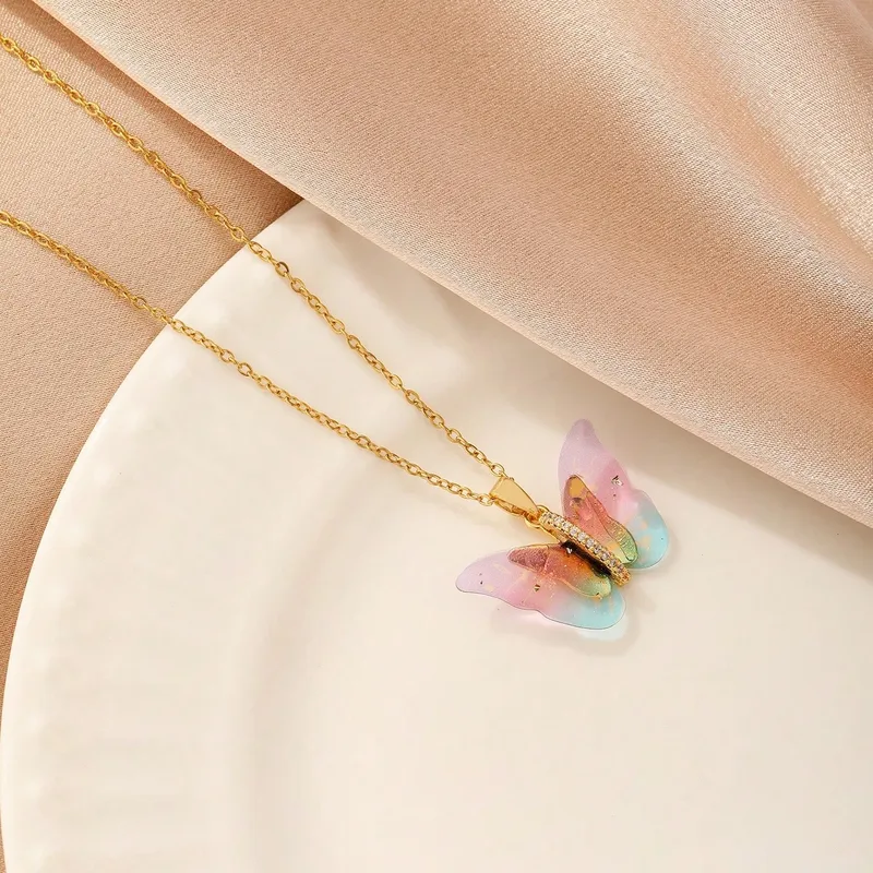 Collier "Rainbow butterfly"