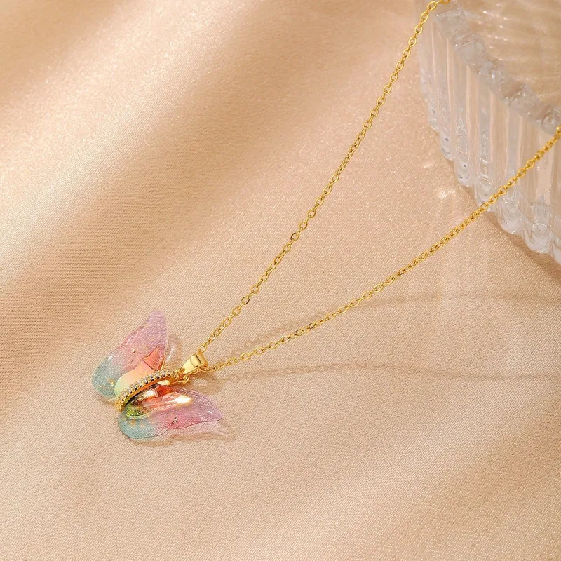 Collier "Rainbow butterfly"